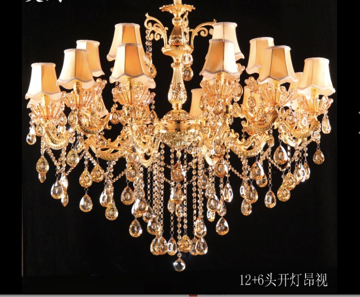 d1100mm h900mm crystal chandelier crystal gold color el chandelier light fixture crystal lamps luminaire