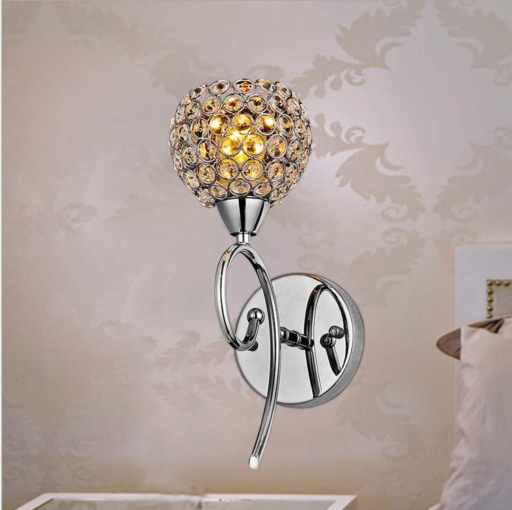 d120mm h400mm crystal wall lamp luxury bedroom bedside candle k9 crystal wall lamp ac e14 wall lights