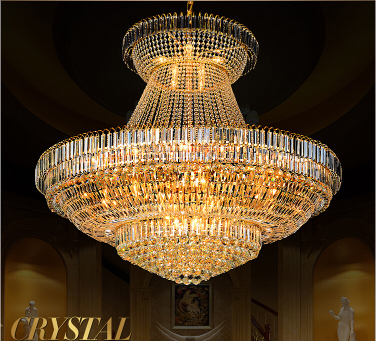 d140cm h120cm k9 crystal chandelier led candle holder lamps modern long large chandeliers villa living room light