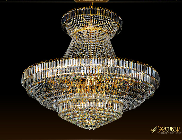 d140cm h120cm k9 crystal chandelier led candle holder lamps modern long large chandeliers villa living room light