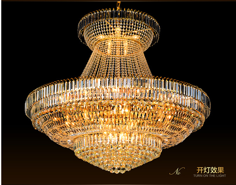 d140cm h120cm k9 crystal chandelier led candle holder lamps modern long large chandeliers villa living room light