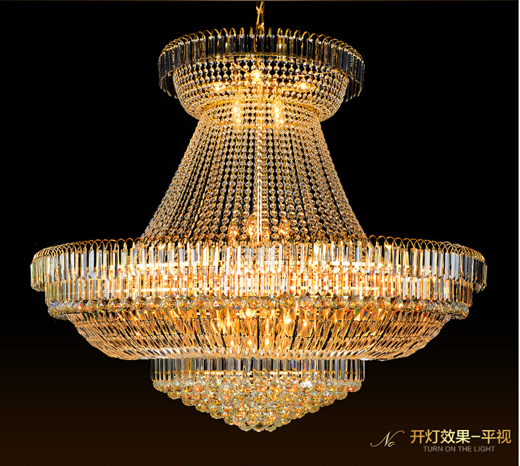 d140cm h120cm k9 crystal chandelier led candle holder lamps modern long large chandeliers villa living room light