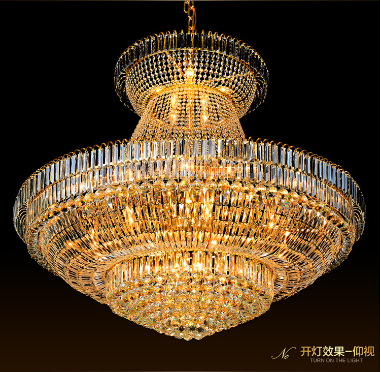 d140cm h120cm k9 crystal chandelier led candle holder lamps modern long large chandeliers villa living room light