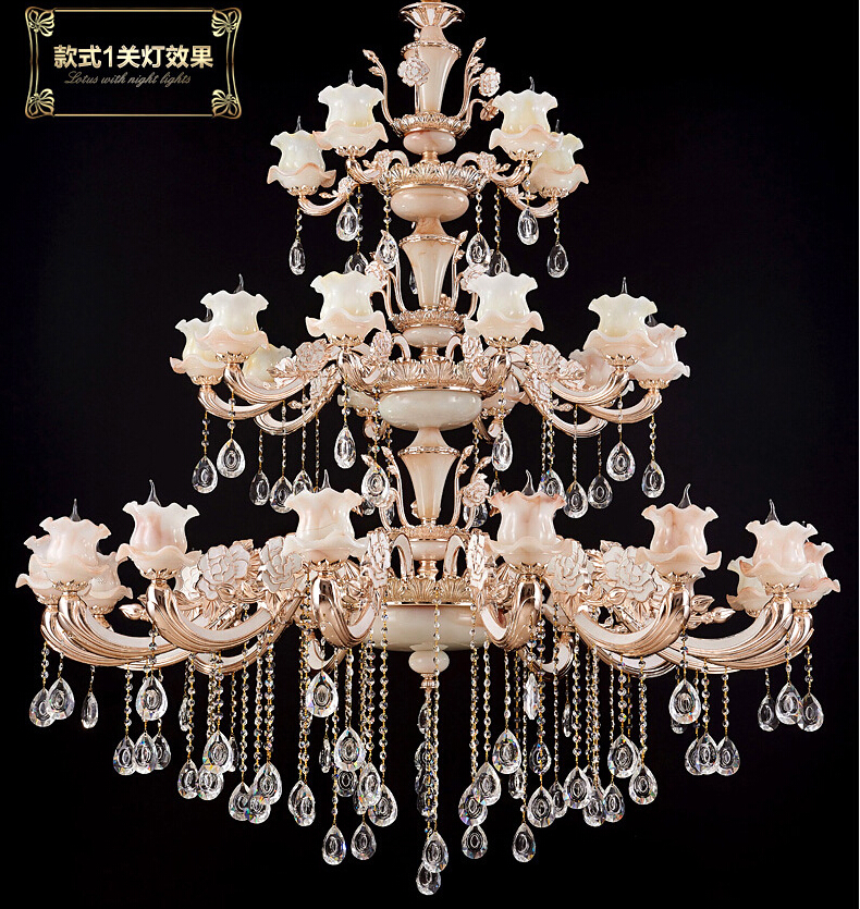 d150cm h180cm 30l modern k9 crystal chandelier led chandelier dinning room chandelier living room lamp ac guaranteed