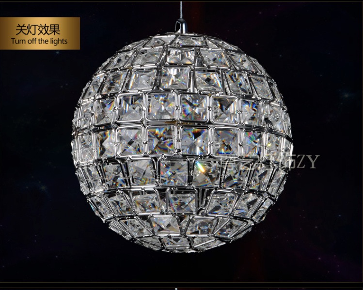 d200mm 1l and 3lights,e14 luminaire modern led crystal ceiling light lamp for living room bedroom home lighting