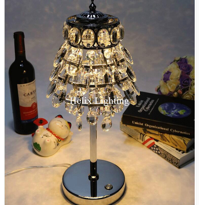 d200mm h400mm luxruy crystal table lamp fashion k9 table lamp living room lamps bedroom lighting ac led table lamp