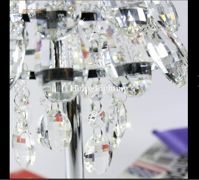 d200mm h400mm luxruy crystal table lamp fashion k9 table lamp living room lamps bedroom lighting ac led table lamp