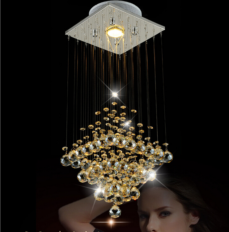 d200mm modern chandeliers,crystal pendant lamp first-level k9 crystal chandelier for living room with led bulb ac