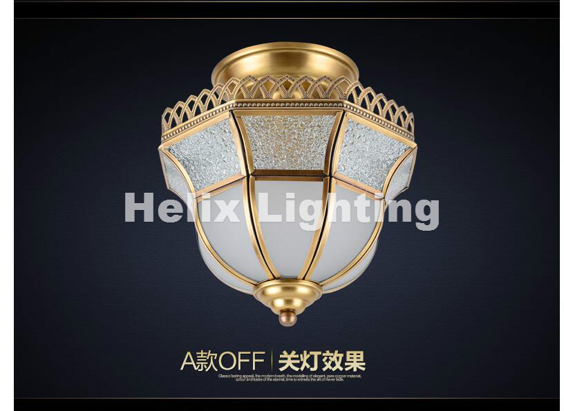 d24cm bronze american countryside style wrought iron led ac ceiling light cloth art asile lamp bedroom decoration lamp ship