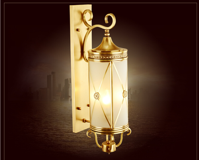 d250mm h660mm golden brass wall lamp indoor wall sconce lighting outdoor design copper wall light decoration lamp