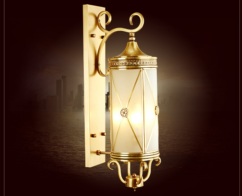 d250mm h660mm golden brass wall lamp indoor wall sconce lighting outdoor design copper wall light decoration lamp