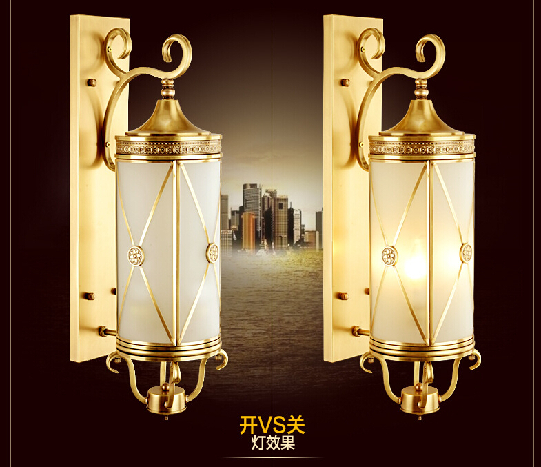 d250mm h660mm golden brass wall lamp indoor wall sconce lighting outdoor design copper wall light decoration lamp