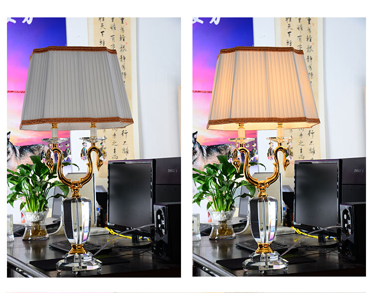 d350mm h850mm modern luxury led crystal table lamp european style bedroom bedside lighting fixture lamp