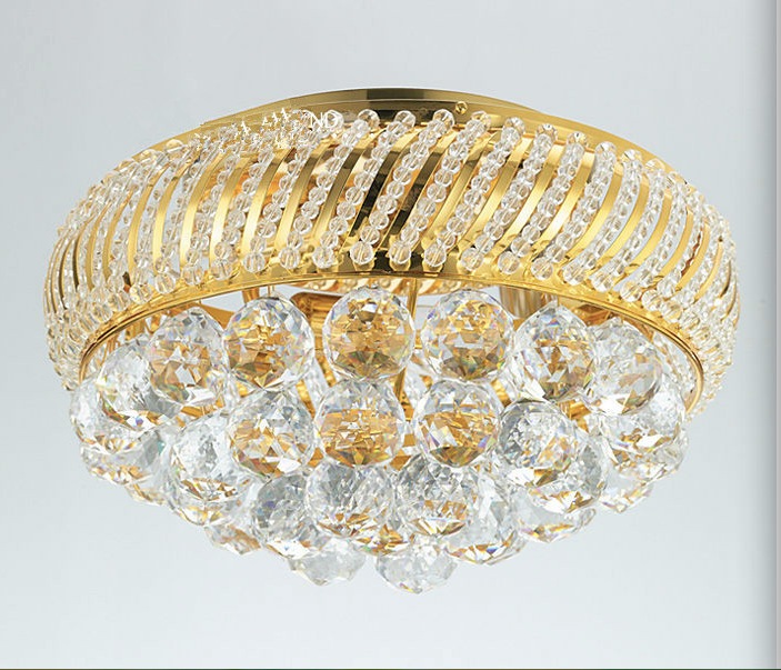 d350mm k9 crystal ceiling light fixture gold ceiling light lighting lamp flush mount guaranteed ac