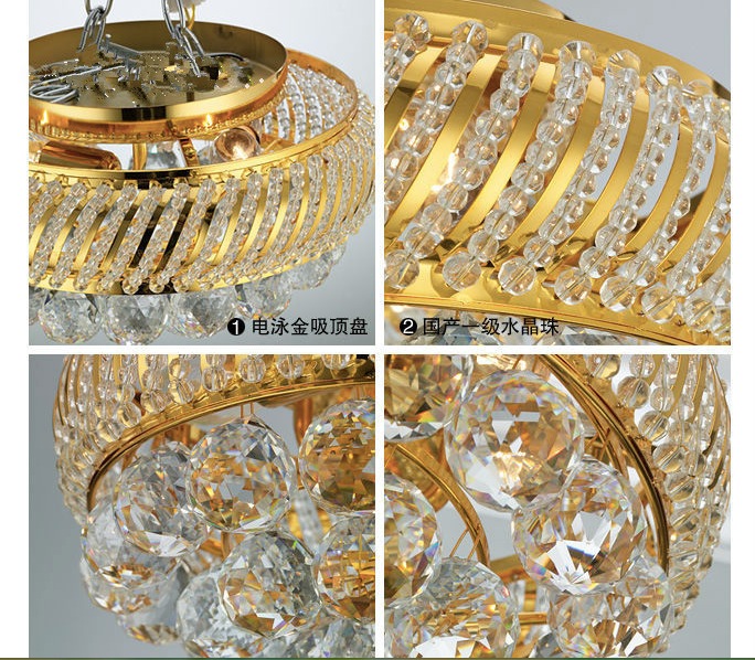 d350mm k9 crystal ceiling light fixture gold ceiling light lighting lamp flush mount guaranteed ac