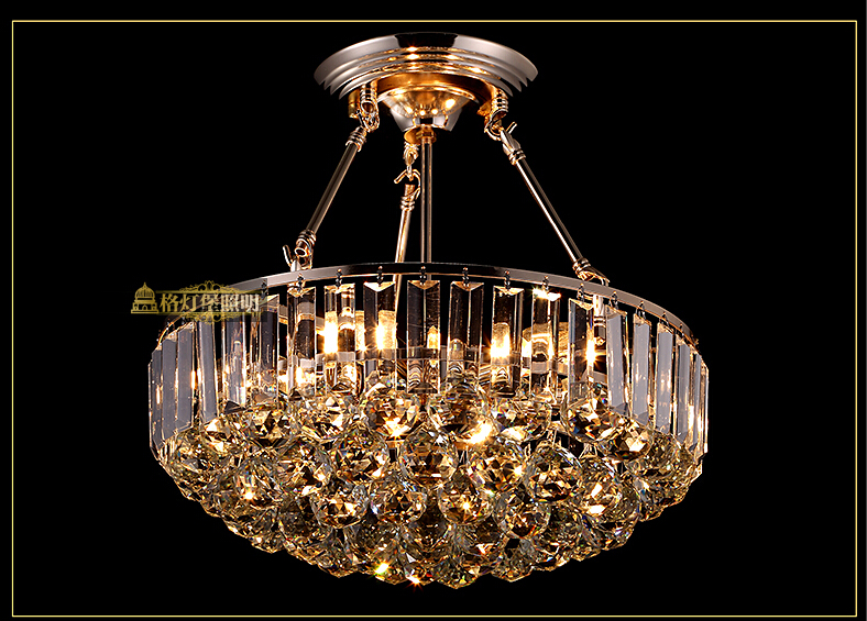 d420mm semi-ceiling crystal ceiling light modern crystal ceiling lamp lustres light crystal lighting fixture ac 110v/220v