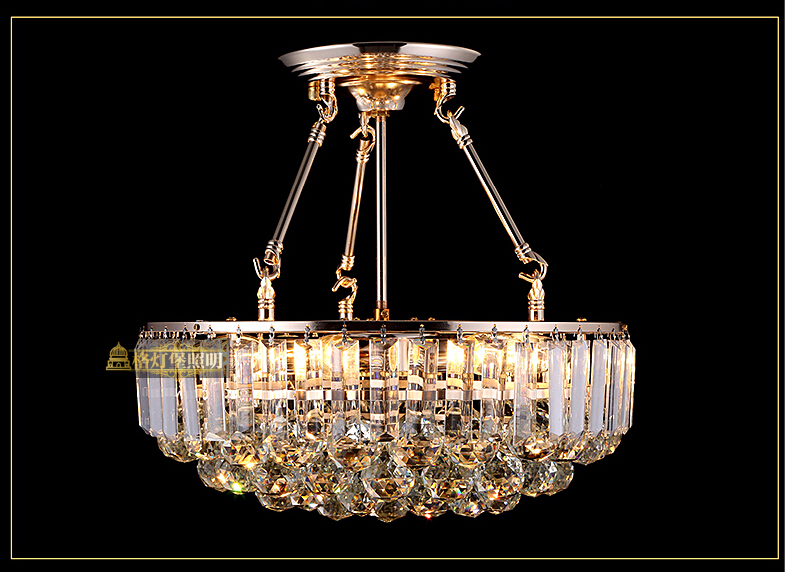 d420mm semi-ceiling crystal ceiling light modern crystal ceiling lamp lustres light crystal lighting fixture ac 110v/220v