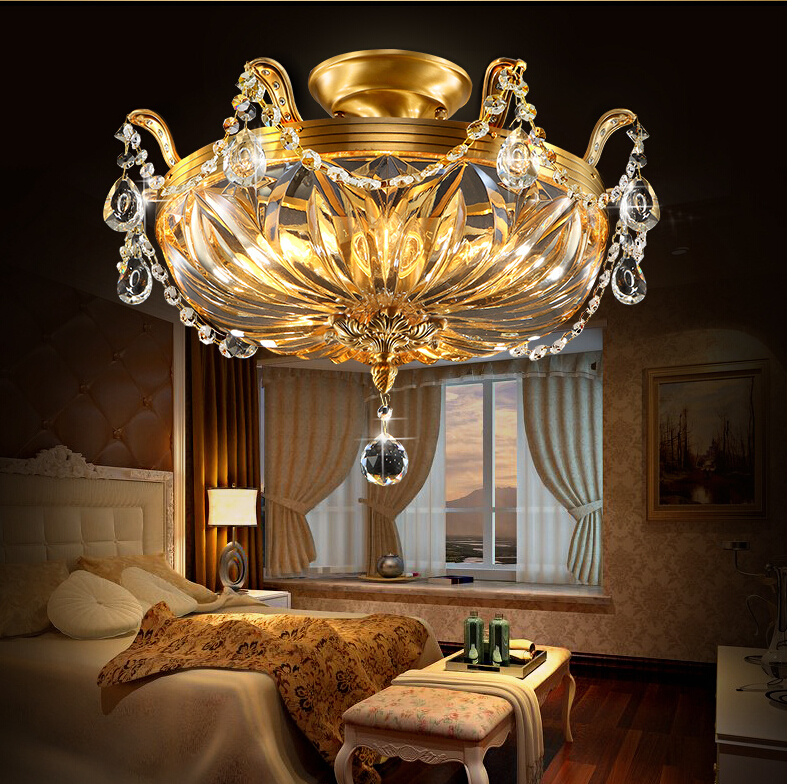 d450mm crystal ceiling lamp european garden luxury crystal ceiling lamp copper bronze lamp crystal lamp