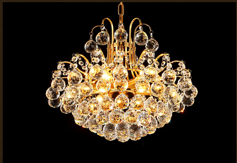 d450mm luxury k9 crystal chandelier lamp k9 golden crystal el hall light led crystal pendant guaranteed