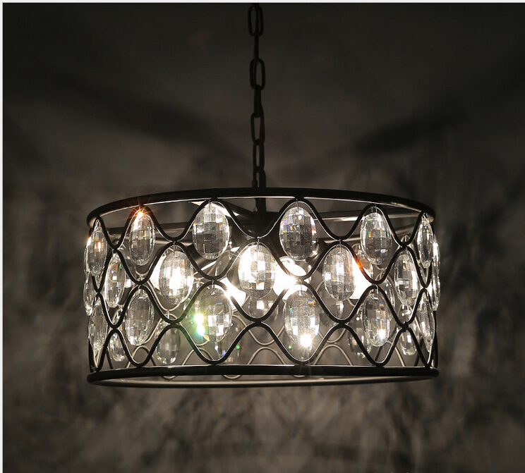 d460mm k9 transparent kitchen pendant light coffee shop bar light led lustres crystal pendant lamp lighting