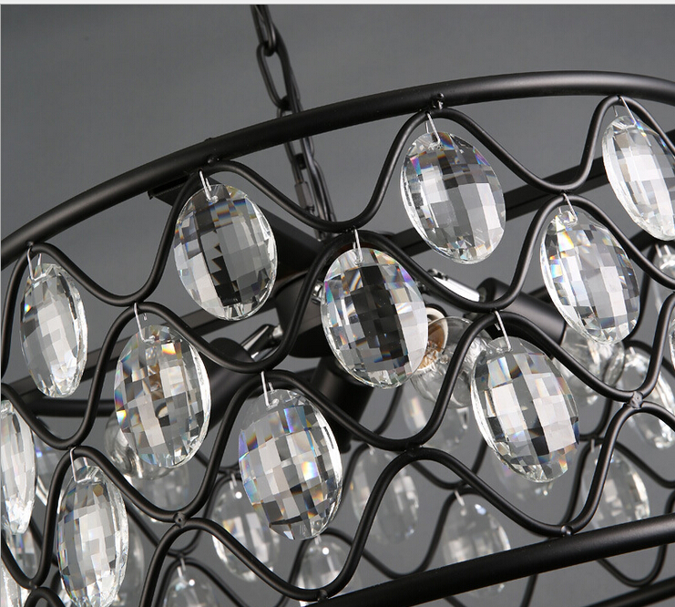 d460mm k9 transparent kitchen pendant light coffee shop bar light led lustres crystal pendant lamp lighting