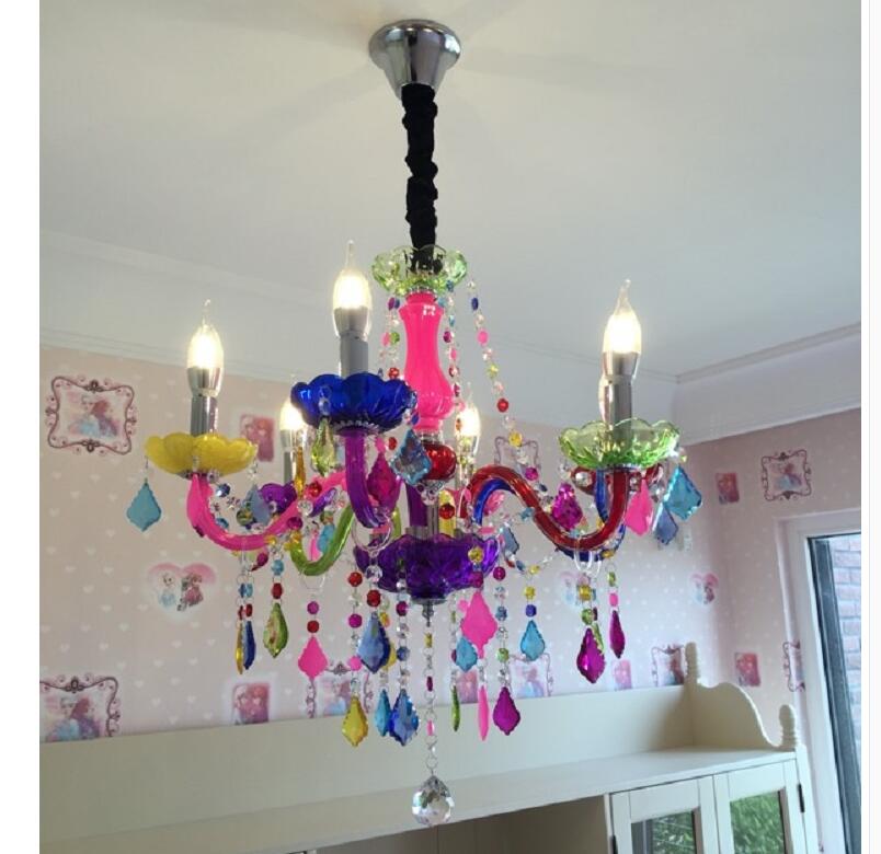 d600mm 6l colorful crystal chandelier bohemia chandelier lustres de cristal decoration tiffany crystal chandeliers home lighting