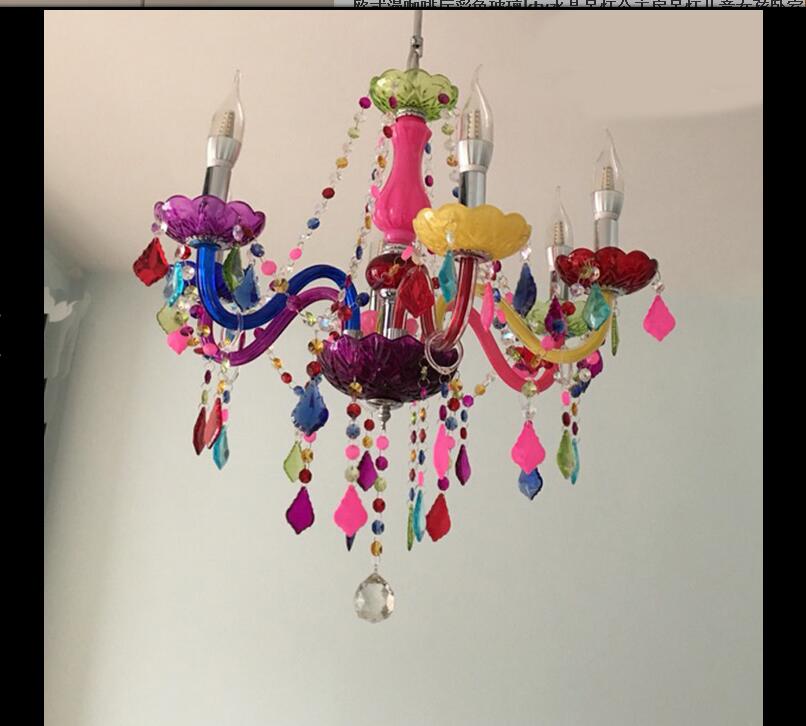 d600mm 6l colorful crystal chandelier bohemia chandelier lustres de cristal decoration tiffany crystal chandeliers home lighting