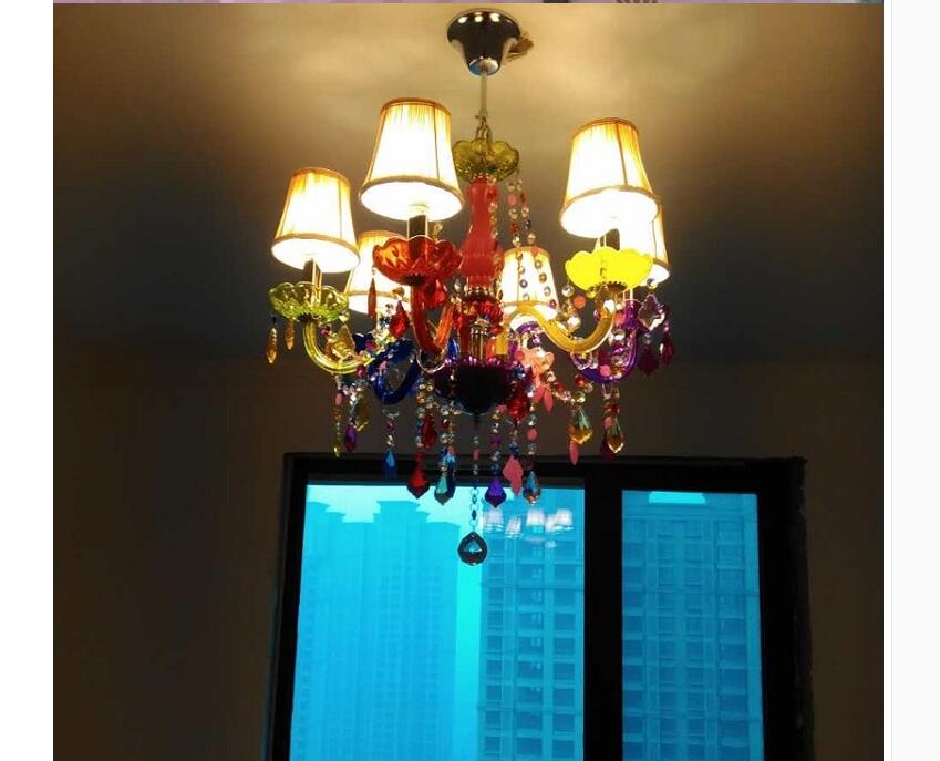 d600mm 6l colorful crystal chandelier bohemia chandelier lustres de cristal decoration tiffany crystal chandeliers home lighting