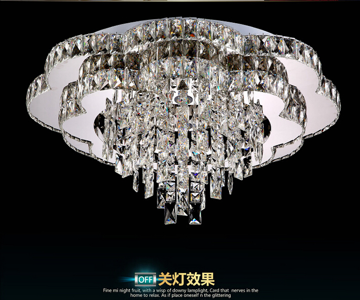 d600mm modern led crystal ceiling lamp art deco led crystal ceiling light fixtures flowral guaranteed + !