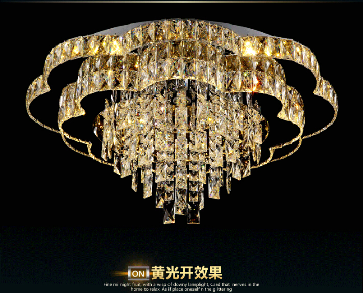 d600mm modern led crystal ceiling lamp art deco led crystal ceiling light fixtures flowral guaranteed + !