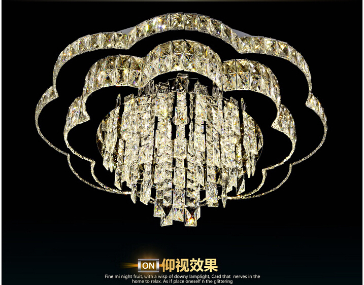 d600mm modern led crystal ceiling lamp art deco led crystal ceiling light fixtures flowral guaranteed + !