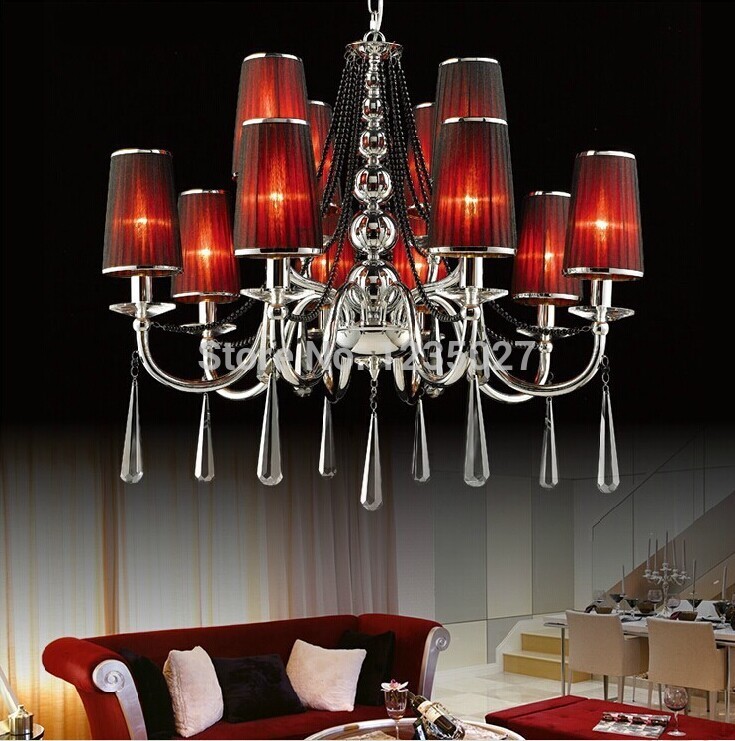 d700mm h1000mm e14*6 lights modern luxury elegant crystal chandelier, modern chandelier for home decoration