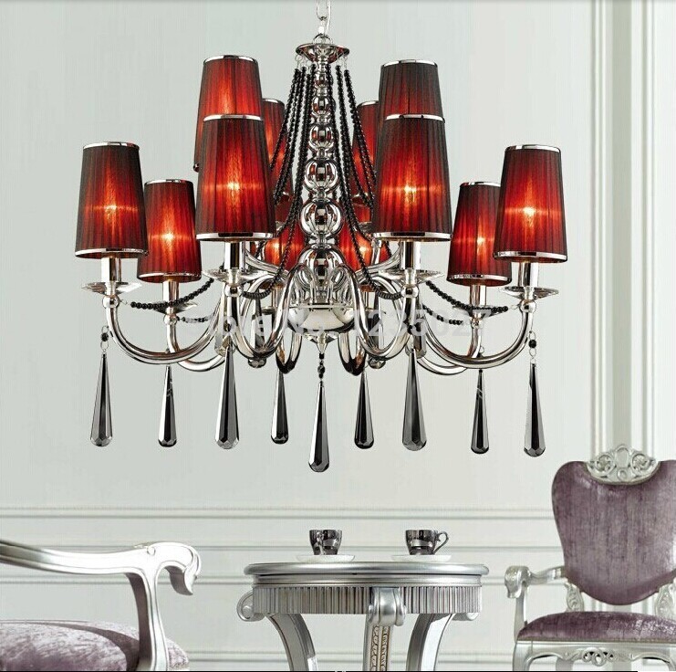 d700mm h1000mm e14*6 lights modern luxury elegant crystal chandelier, modern chandelier for home decoration