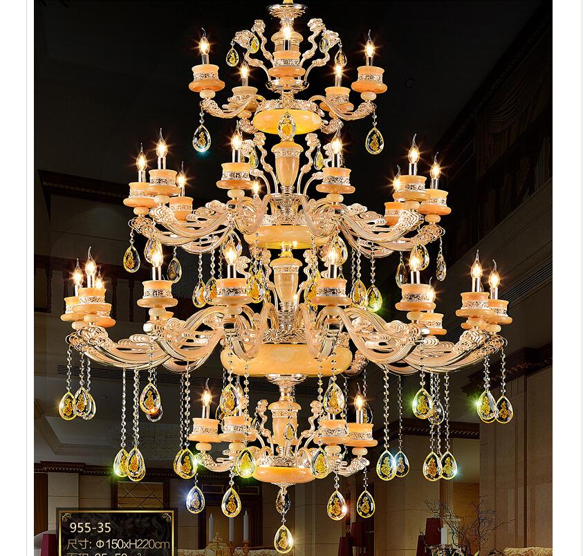 el 3 tires alloy crystal chandelier lingting d150cm luxurious k9 crystal lamp lustre ac guaranteed led