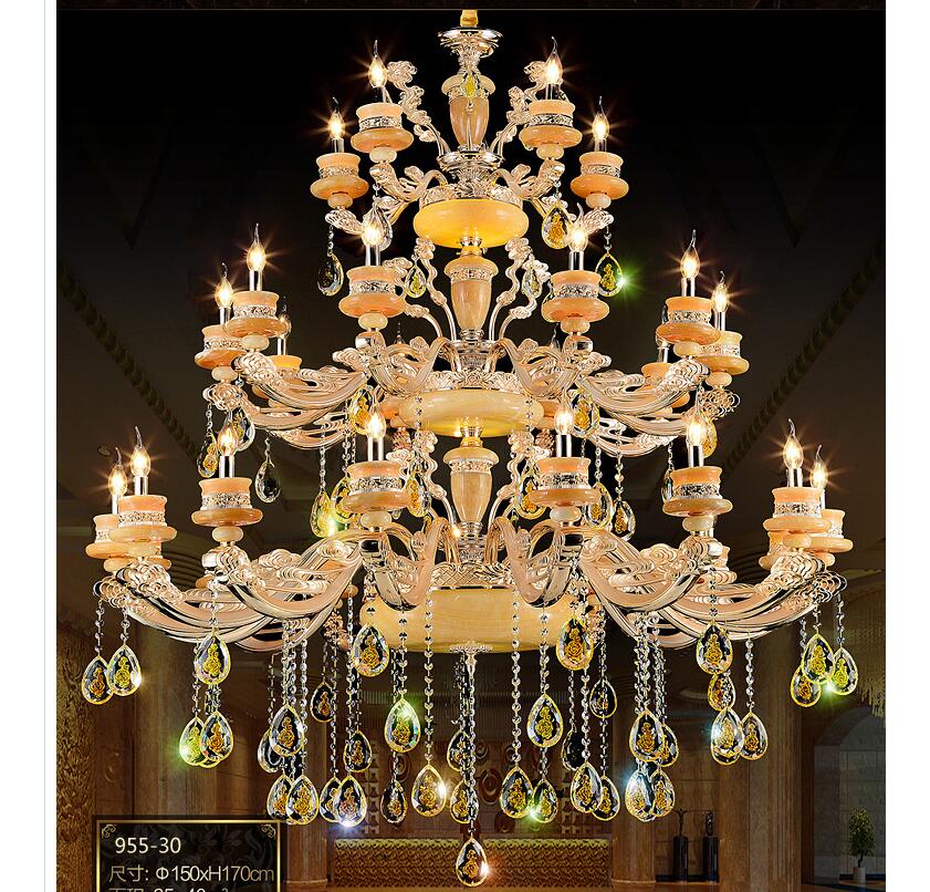 el 3 tires alloy crystal chandelier lingting d150cm luxurious k9 crystal lamp lustre ac guaranteed led