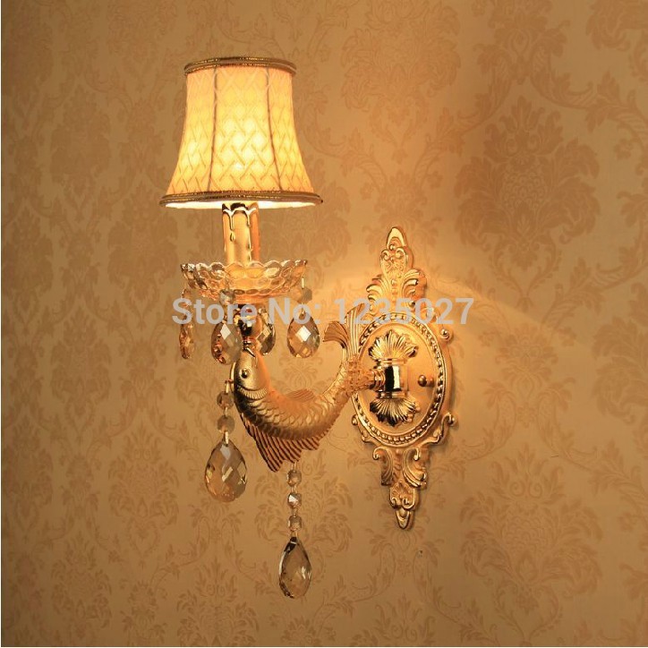 eu style alloy single side e14 candle bulb silver wall mounted indoor crystal wall lamps lighting