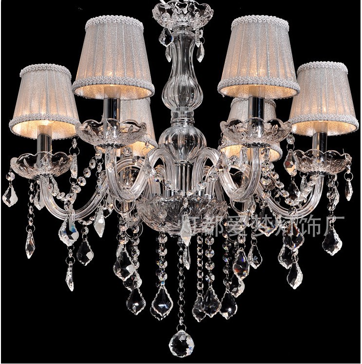 european 6l candle crystal chandeliers ceiling bedroom living room modern e14 retail and whole