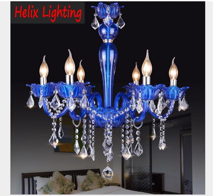 european blue crystal chandelier chandelier lustres de cristal decoration modern clear crystal ac chandelier home lighting