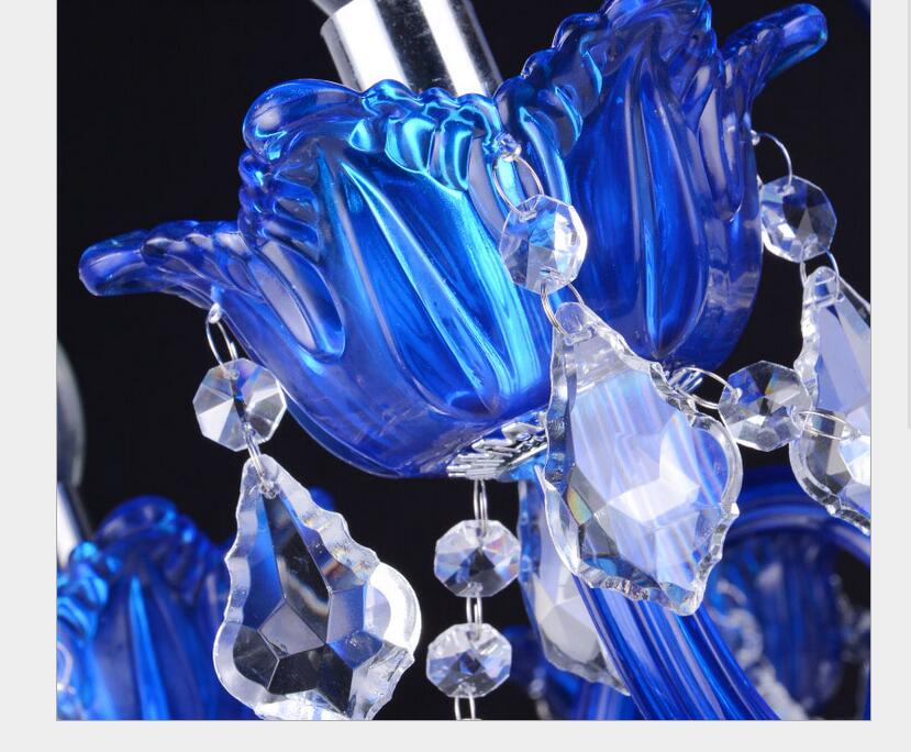 european blue crystal chandelier chandelier lustres de cristal decoration modern clear crystal ac chandelier home lighting