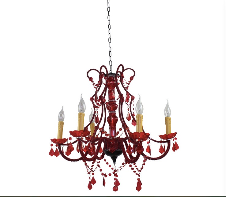 european style chandelier beaded acrylic chandelier with 6 lights christmas pendant lamp 110v-220v