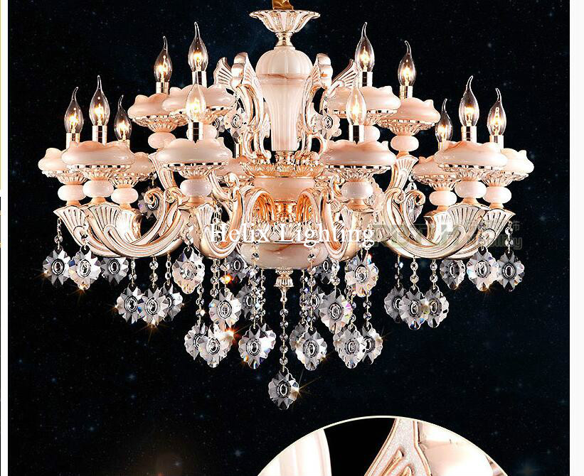 european-style crystal chandelier lamp living room lamp bedroom lamp restaurant lamp zinc alloy crystal chandelier