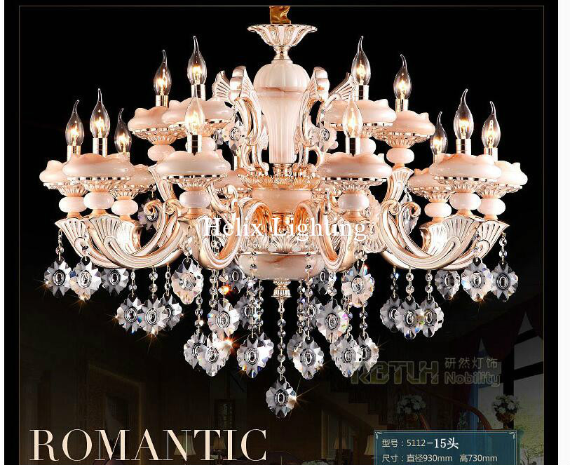 european-style crystal chandelier lamp living room lamp bedroom lamp restaurant lamp zinc alloy crystal chandelier