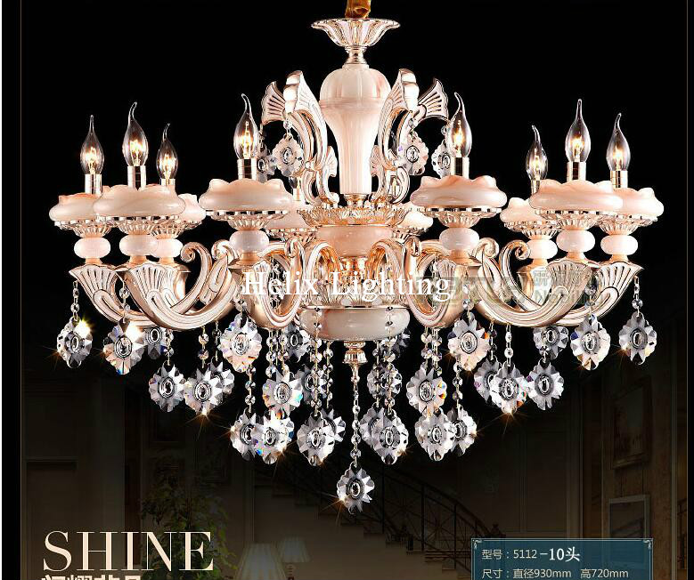 european-style crystal chandelier lamp living room lamp bedroom lamp restaurant lamp zinc alloy crystal chandelier