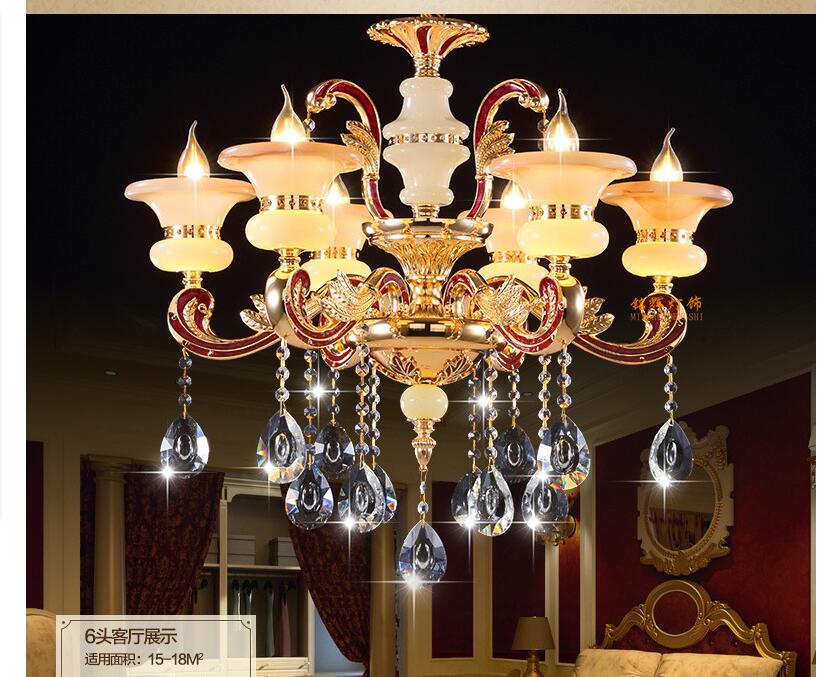 european-style luxury crystal chandelier lamp zinc alloy chandelier 90-260v cristal chandelier ac guaranteed