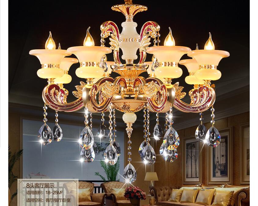 european-style luxury crystal chandelier lamp zinc alloy chandelier 90-260v cristal chandelier ac guaranteed