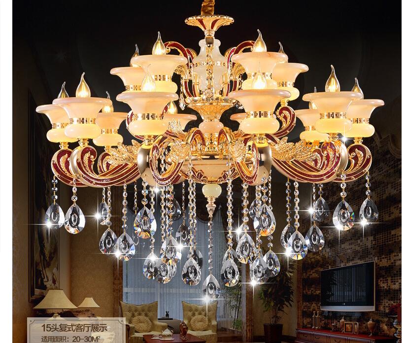 european-style luxury crystal chandelier lamp zinc alloy chandelier 90-260v cristal chandelier ac guaranteed