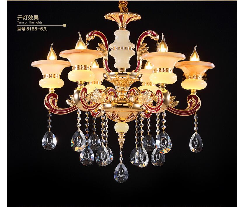 european-style luxury crystal chandelier lamp zinc alloy chandelier 90-260v cristal chandelier ac guaranteed