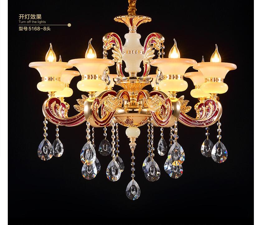 european-style luxury crystal chandelier lamp zinc alloy chandelier 90-260v cristal chandelier ac guaranteed