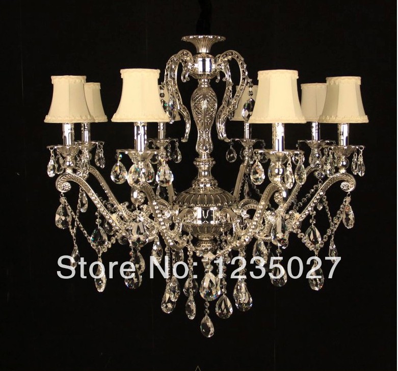 ew style european golden crystal chandelier lighting fixture, crystal pendant lamp fast md8858-l8 d850mm h800mm