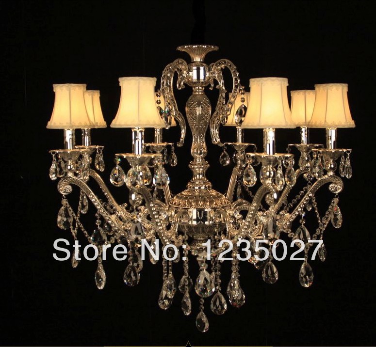 ew style european golden crystal chandelier lighting fixture, crystal pendant lamp fast md8858-l8 d850mm h800mm